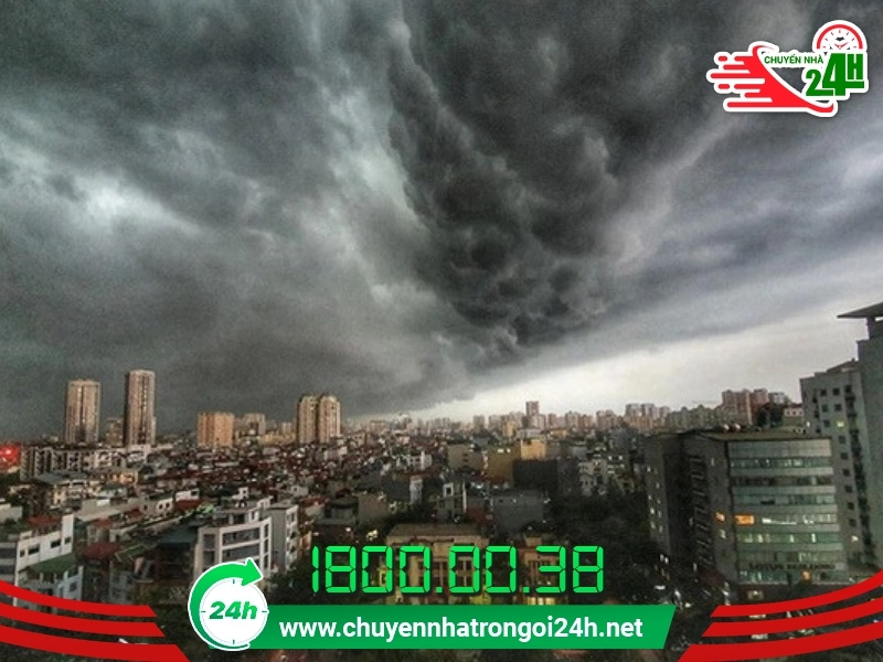 Thời tiết xấu ảnh hưởng đến chuyển trọ