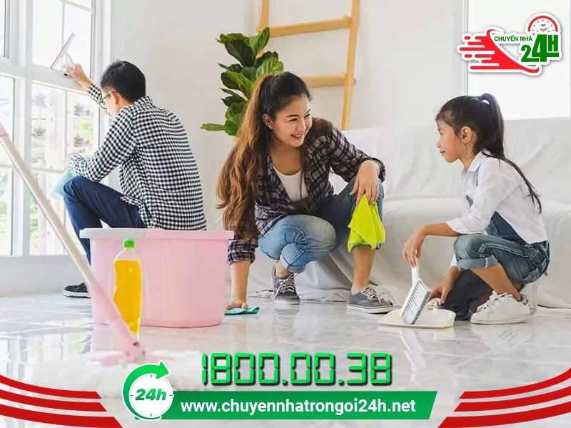 Làm sạch không gian mới trước khi dọn vào