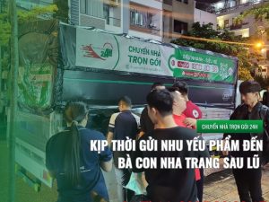 Chuyển Nhà 24H kịp thời gửi nhu yếu phẩm đến bà con Nha Trang sau lũ