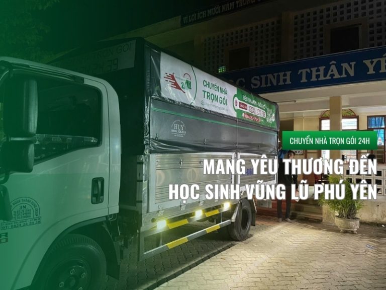 Chuyển Nhà 24H mang yêu thương đến học sinh vùng lũ Phú Yên