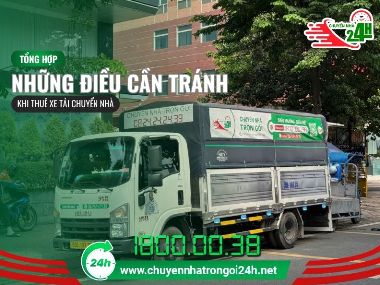 Những điều cần tránh khi thuê xe tải chuyển nhà