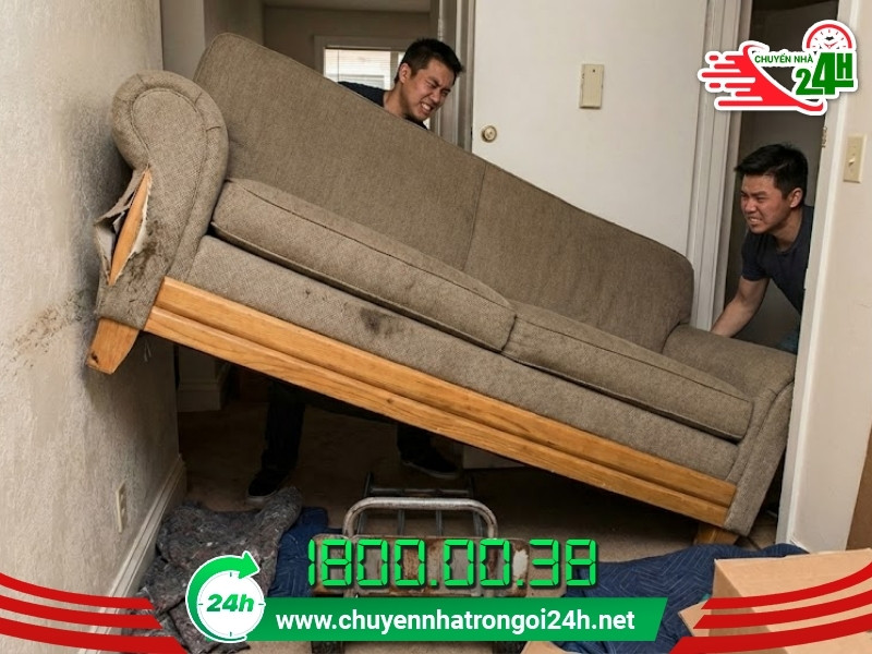 Những khó khăn thường gặp khi tự vận chuyển sofa