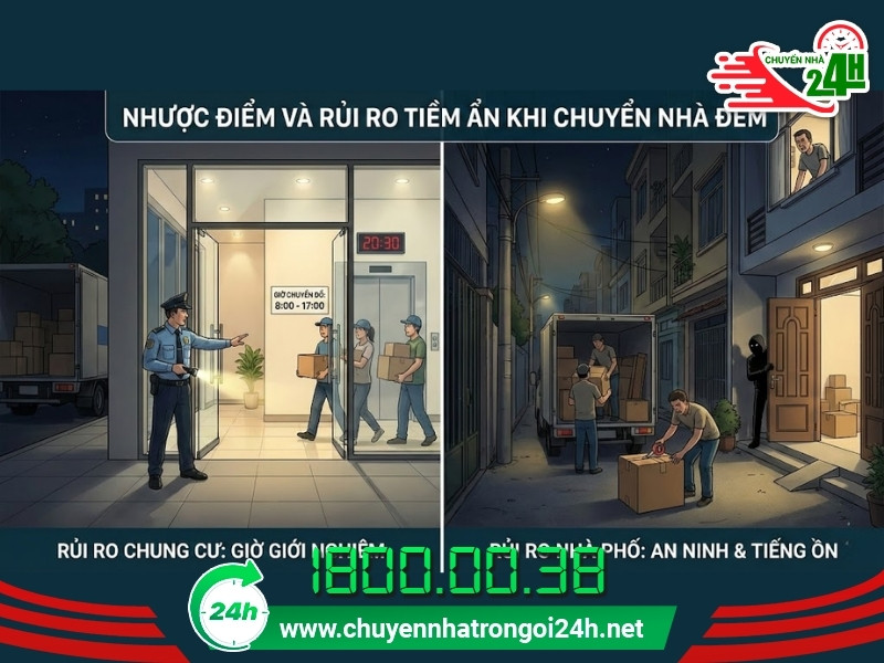 Rủi ro khi chuyển nhà ban đêm