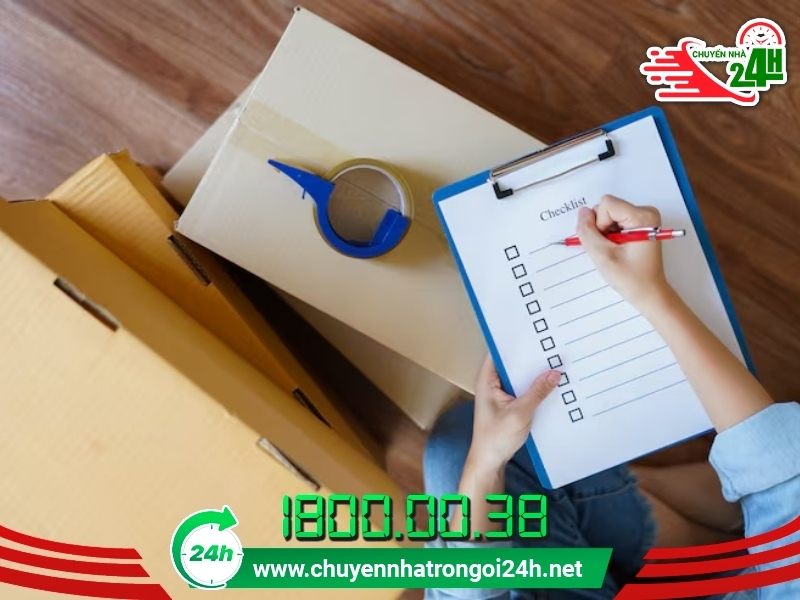 Lập danh sách hoặc checklist đồ đạc giúp dễ dàng kiểm soát tránh thất lạc